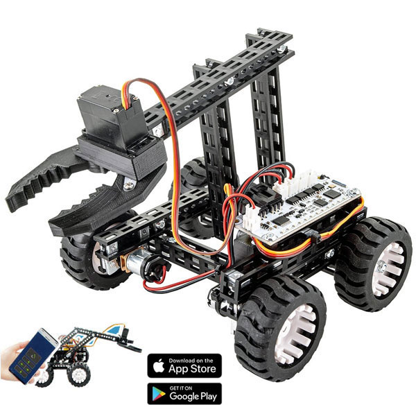 Rover con braccio robotico e pinza - controllato da App