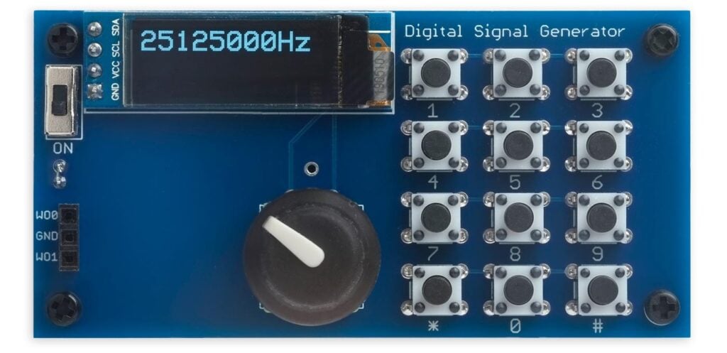 Pannello frontale del generatore di segnali digitale